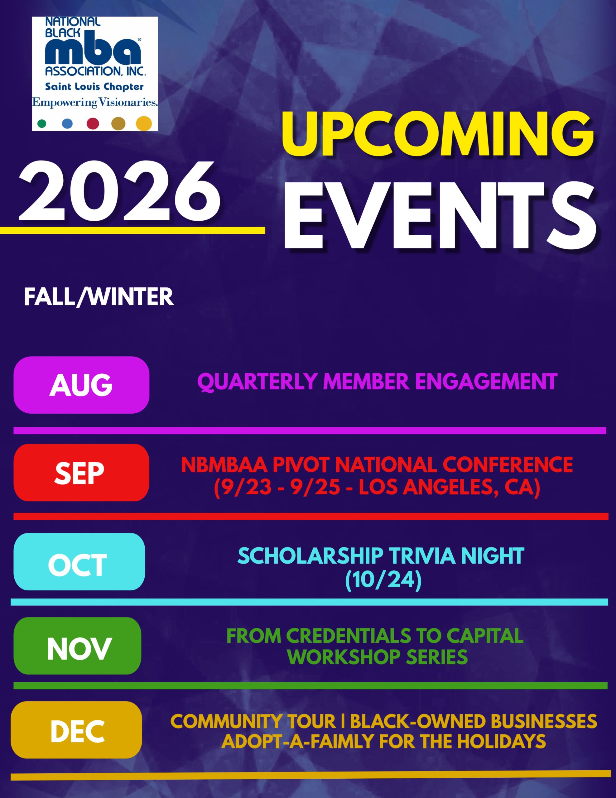 2026 Upcoming Events